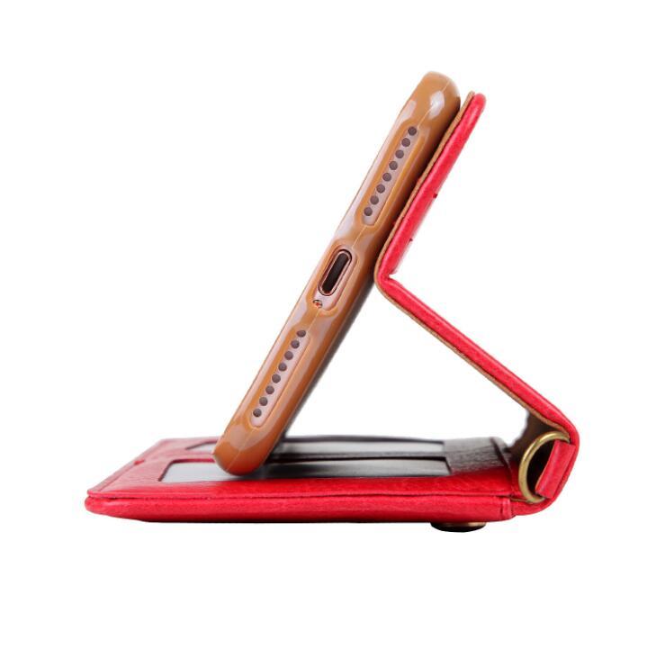 Compatible With A Magnetic Card Holder With Flip Book Deluxe Leather Bag Stand For
