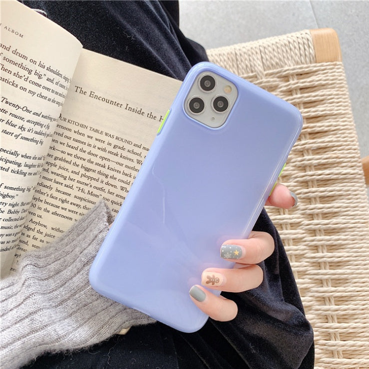 Ins contrast glitter solid case
