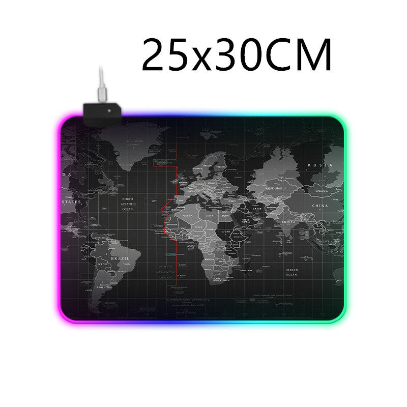 RGB Luminous Mouse Pad Gift Thickened With Lock Edge Colorful Lighting Mode