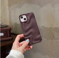 Pleated Water Ripple Solid Color Electroplated Drop-resistant Soft Shell
