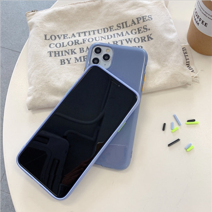 Ins contrast glitter solid case