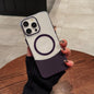 Phone Case Magnetic Up And Down Plug AF Transparent Stitching Two-color Protective Sleeve