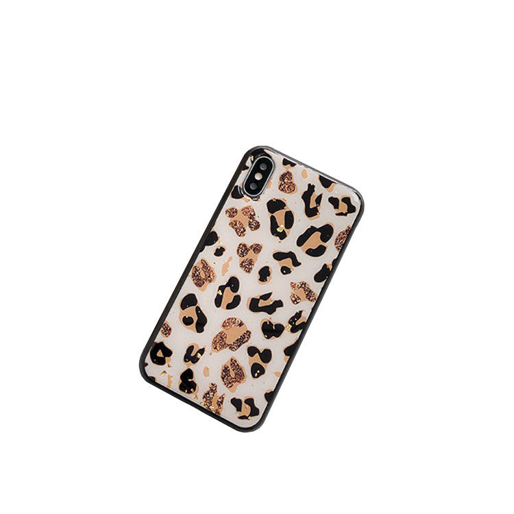 Compatible with Apple, Gold leaf leopard iPhone case