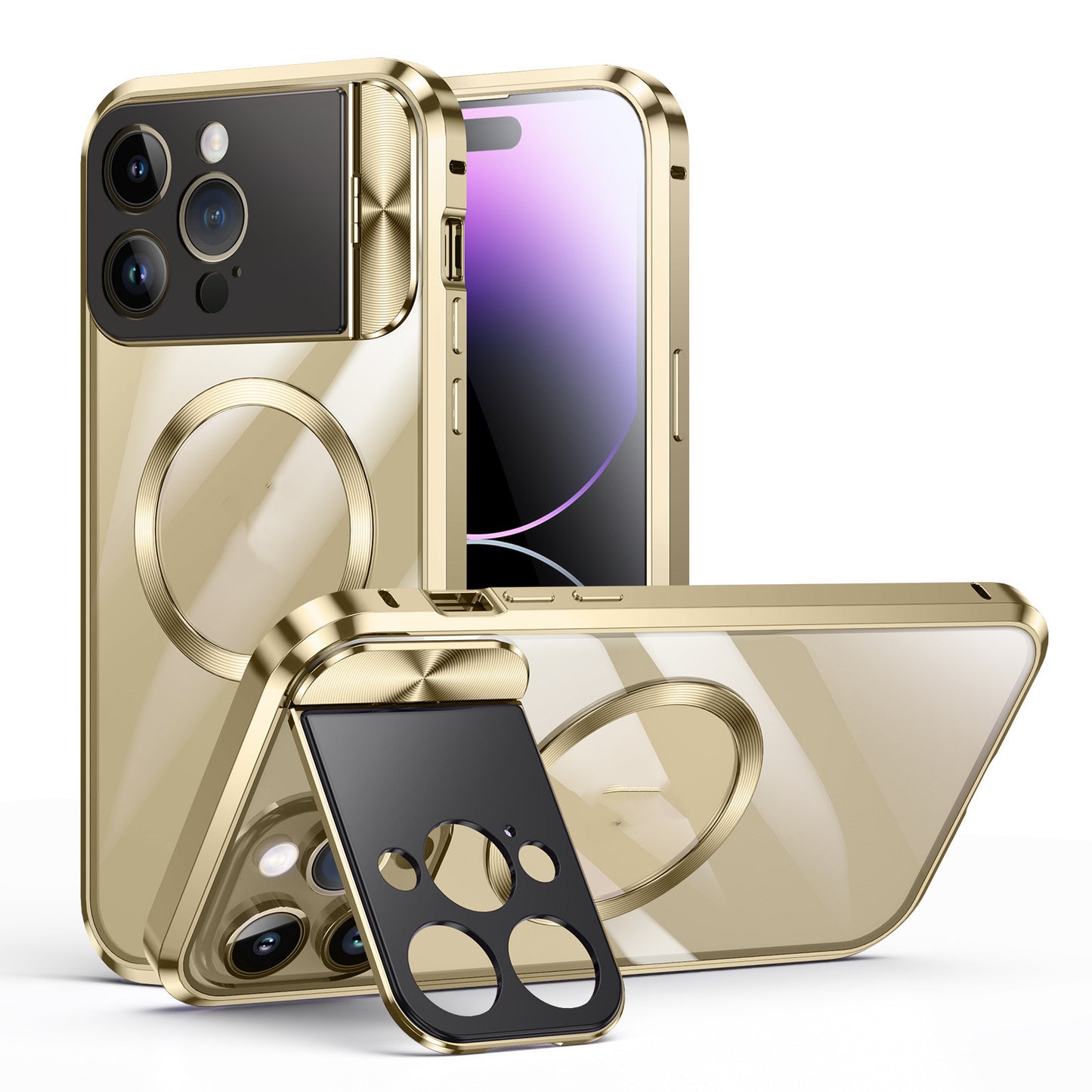 Metal Frame Phone Case Backboard Single-sided Large Window Bracket Suitable