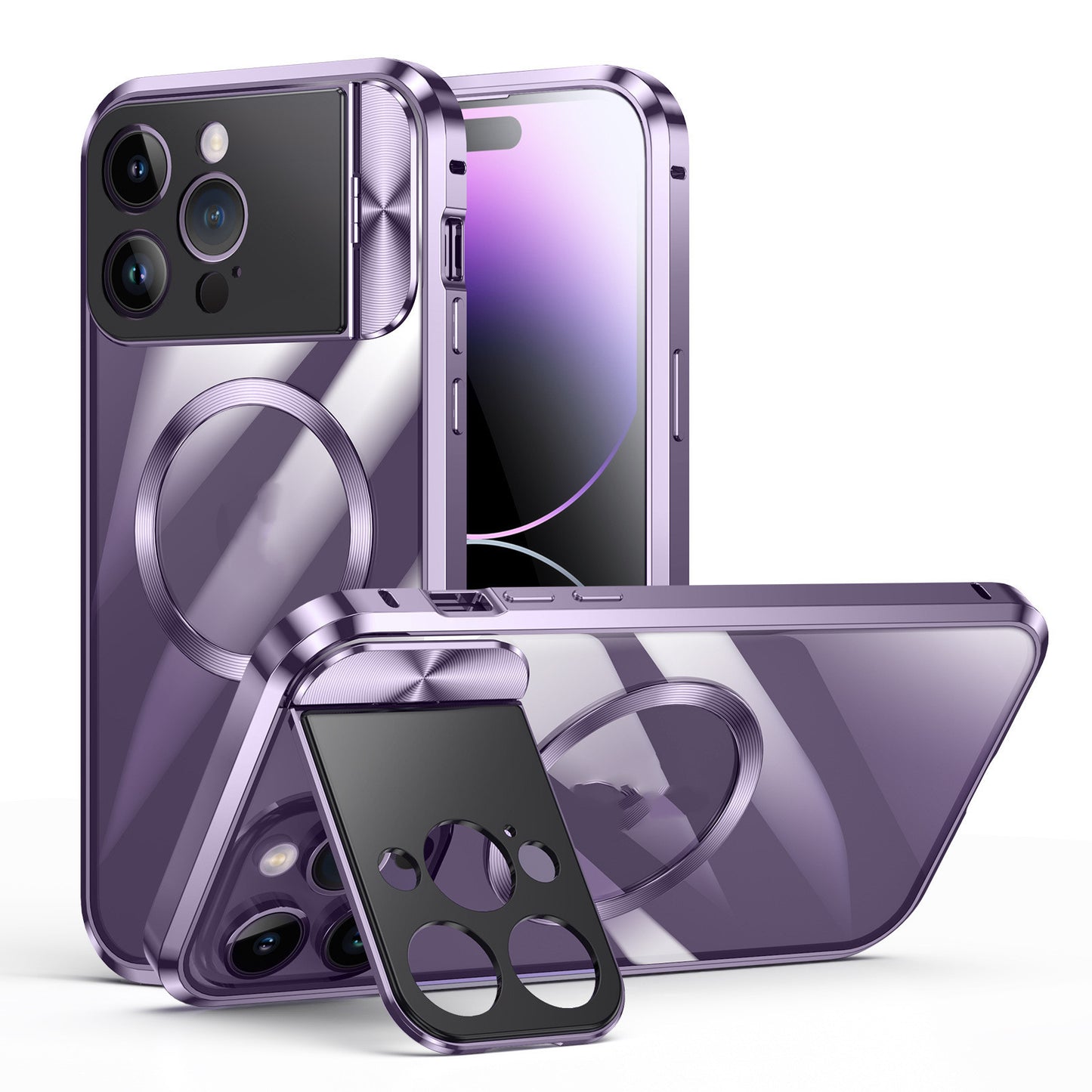 Metal Frame Phone Case Backboard Single-sided Large Window Bracket Suitable