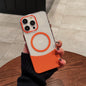 Phone Case Magnetic Up And Down Plug AF Transparent Stitching Two-color Protective Sleeve