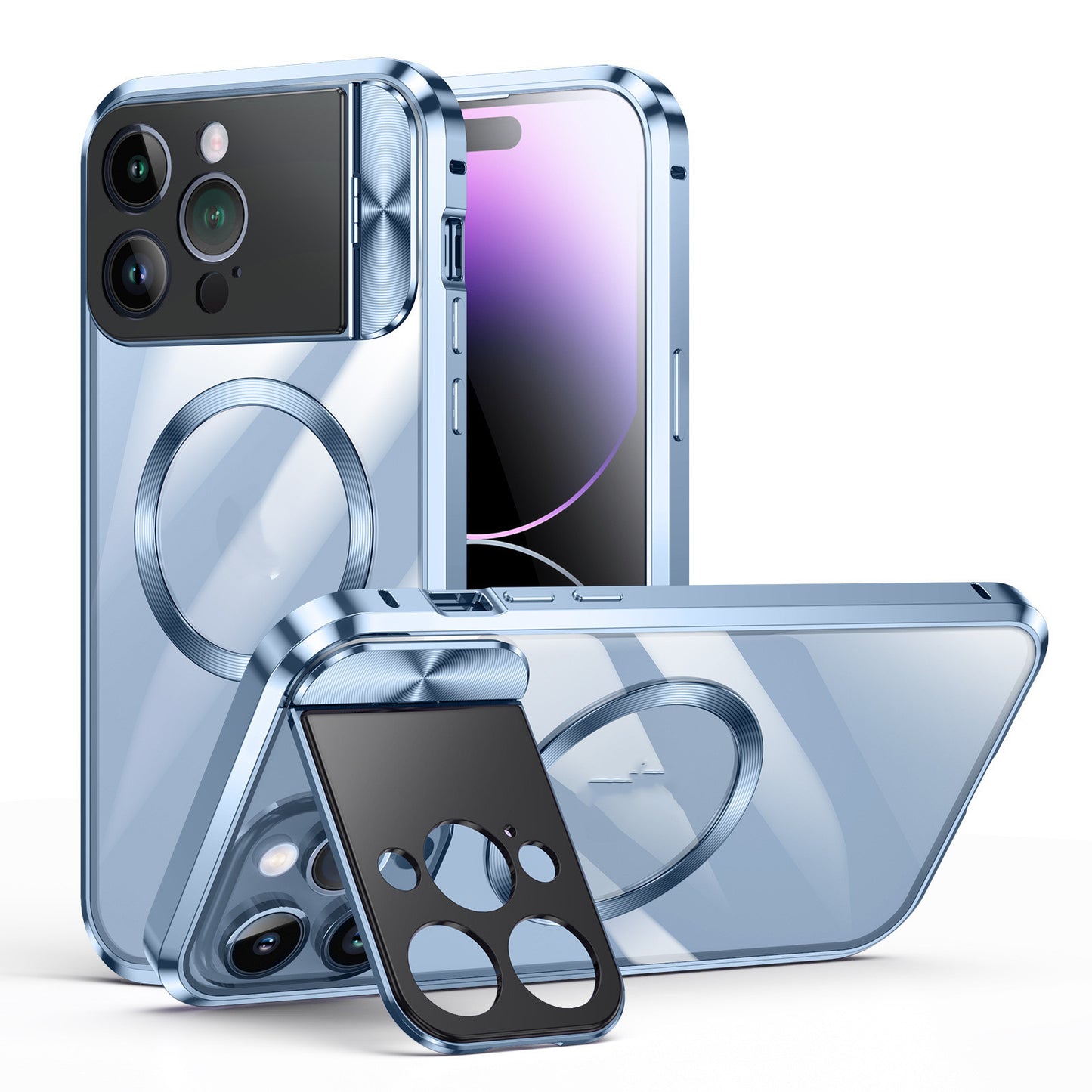 Metal Frame Phone Case Backboard Single-sided Large Window Bracket Suitable