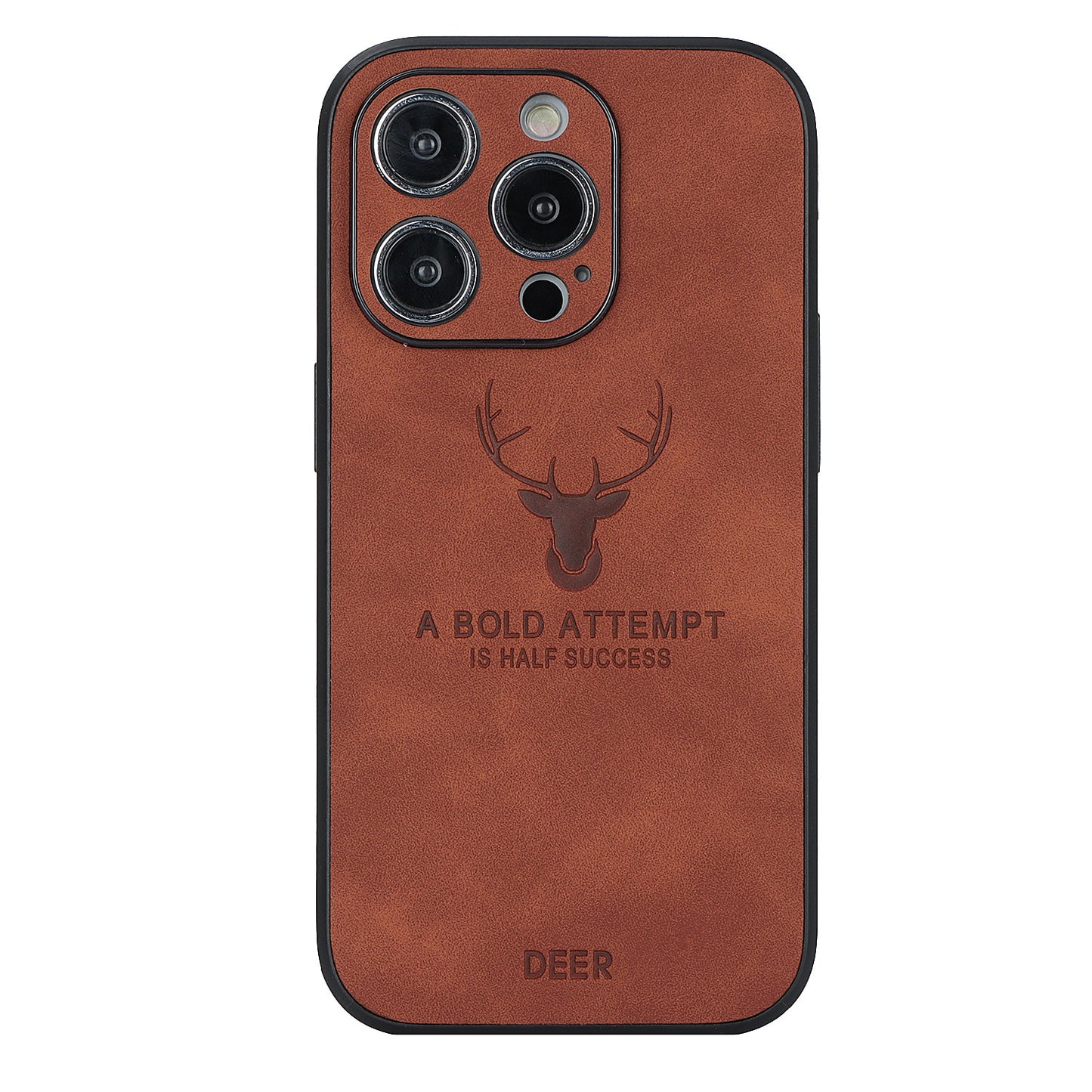Phone Case Deer Head Built-in Magnetic Drop-resistant Protective Cover