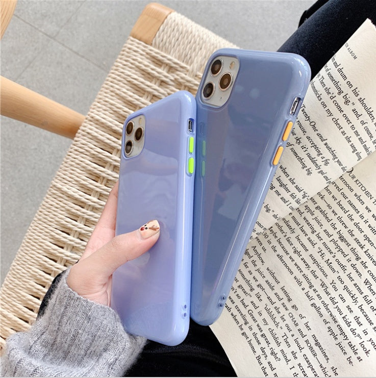 Ins contrast glitter solid case