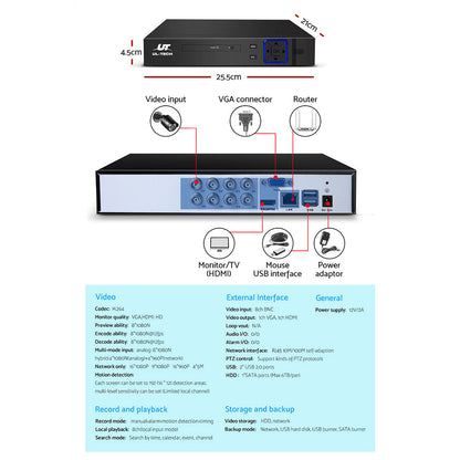UL Tech 1080P 8 Channel HDMI CCTV Security Camera-4