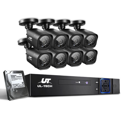 UL-Tech CCTV Security System 2TB 8CH DVR 1080P 8 Camera Sets-0