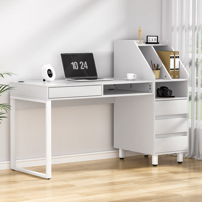 Artiss Computer Desk Office Study Desks Table Drawer Bookshelf-4