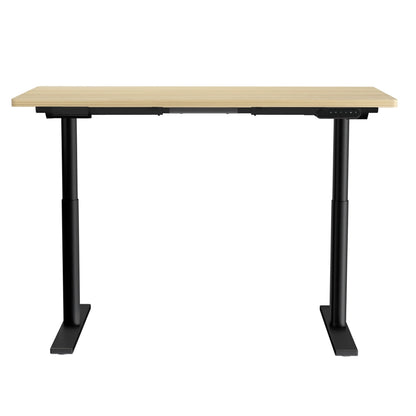 Artiss Electric Standing Desk Motorised Adjustable Sit Stand Desks Black Oak-2