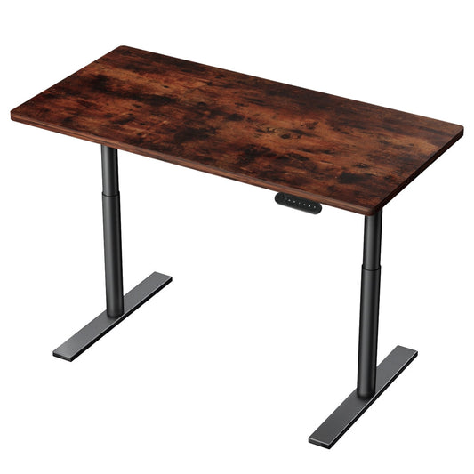 Artiss Electric Standing Desk Motorised Adjustable Sit Stand Desks Black Brown-0