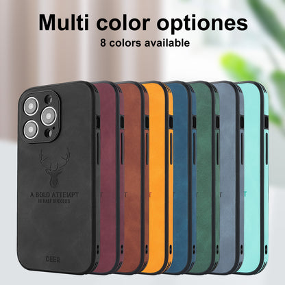Phone Case Deer Head Built-in Magnetic Drop-resistant Protective Cover