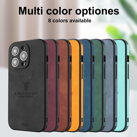 Phone Case Deer Head Built-in Magnetic Drop-resistant Protective Cover