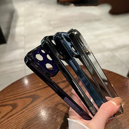 Electroplated Invisible Bracket Transparent Hard Shell Protective Cover